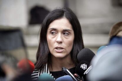 Paula Prado el pasado viernes, cuando acudió a declarar como imputada en A Coruña.