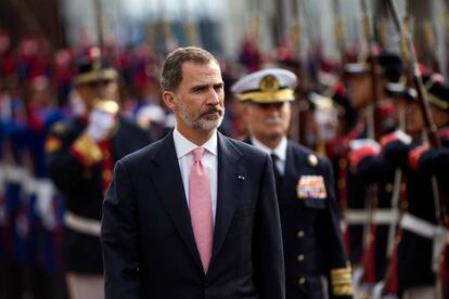 Felipe VI, durante su visita de Estado a Perú.