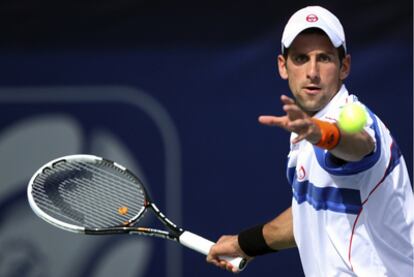 El serbio Novak Djokovic, durante las semifinales del torneo de Dubái.