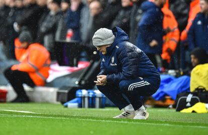 Marcelo Bielsa, contra el Manchester United hace una semana.