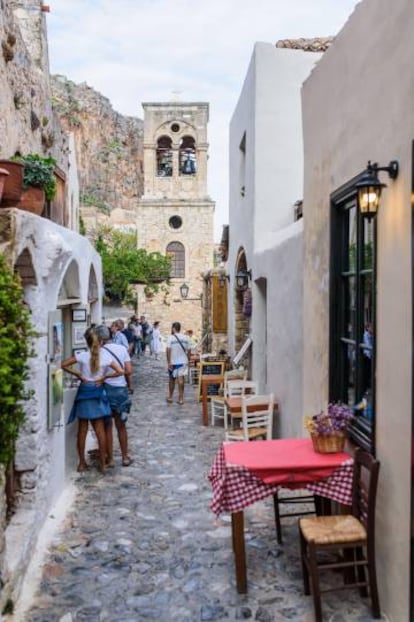 Callejuelas en la ciudad de Monemvasía.