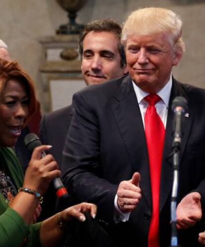 El presidente Trump y su exabogado Michael Cohen, en Cleveland en 2016.
