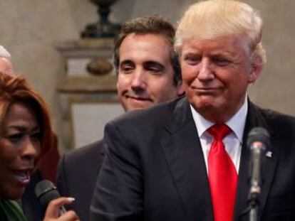 El presidente Trump y su exabogado Michael Cohen, en Cleveland en 2016. 