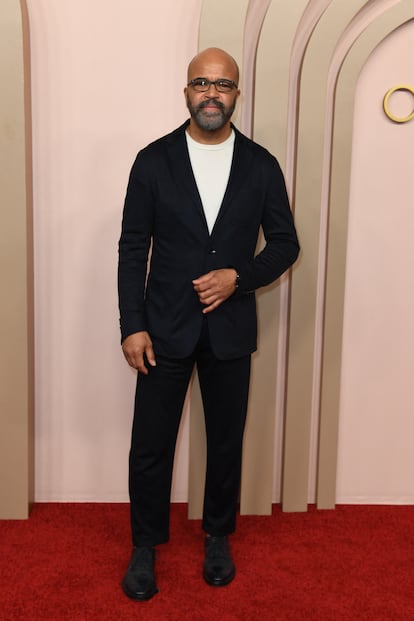 Jeffrey Wright el almuerzo de nominados a los Oscar en el Beverly Hilton de Beverly Hills este febrero.