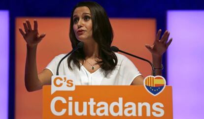 La candidata de Ciudadanos a la presidencia de la Generalitat, Inés Arrimadas.
