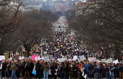 Manifestação diante do Capitólio em Washington.