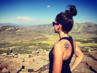 Sandra Díaz, paciente en tratamiento de fertilidad, en la Sierra de Gredos en Ávila, en una imagen cedida por ella.