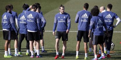 Gareth Bale durante el entrenamiento.