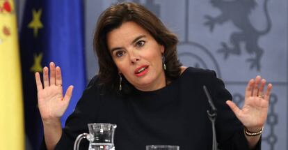 La vicepresidenta en funciones, Soraya Sáenz de Santamaría.