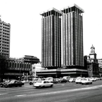 Las Torres Colón tal y como las ideó Antonio Lamela. |