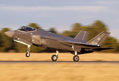 Un F-35 Lightning II de la Fuerza Aérea Italiana, en Albacete en noviembre de 2024.