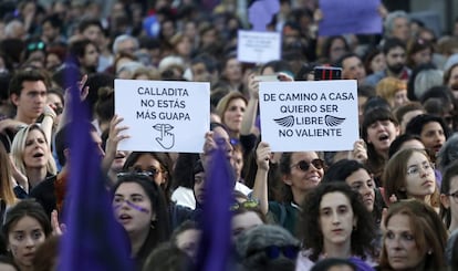 Manifestación contra la sentencia de la manada en Madrid.