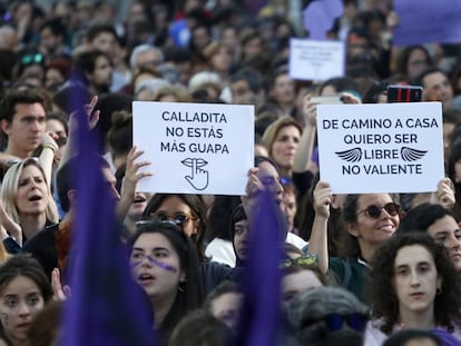 Manifestação contra a sentença da manada em Madri.