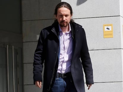 Iglesias acude a la Audiencia Nacional como perjudicado por el caso Villarejo.