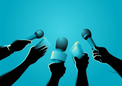 Vector Illustration of Journalists