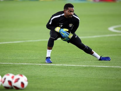 Khalid Eissa, durante el último entrenamiento del Al Ain.