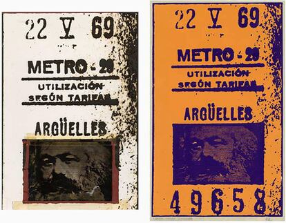 Maqueta y serigrafía de Manipular la imagen, 1969.
