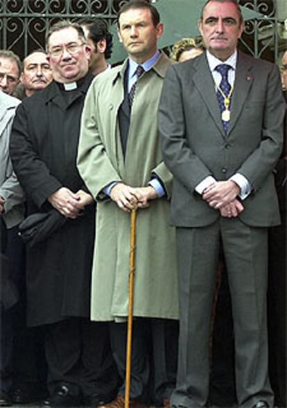 Ibarretxe, en Vitoria, durante la celebración de San Prudencio.