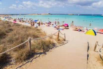 La playa de Ses Salines, en Ibiza.