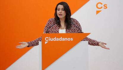 Inés Arrimadas, en una roda de premsa.