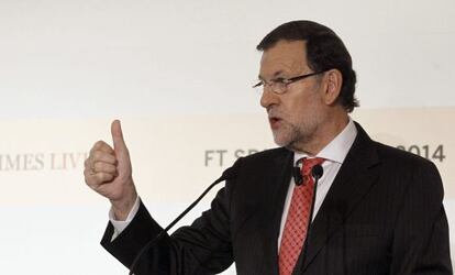 El president Rajoy, en la jornada del 'Financial Times'.