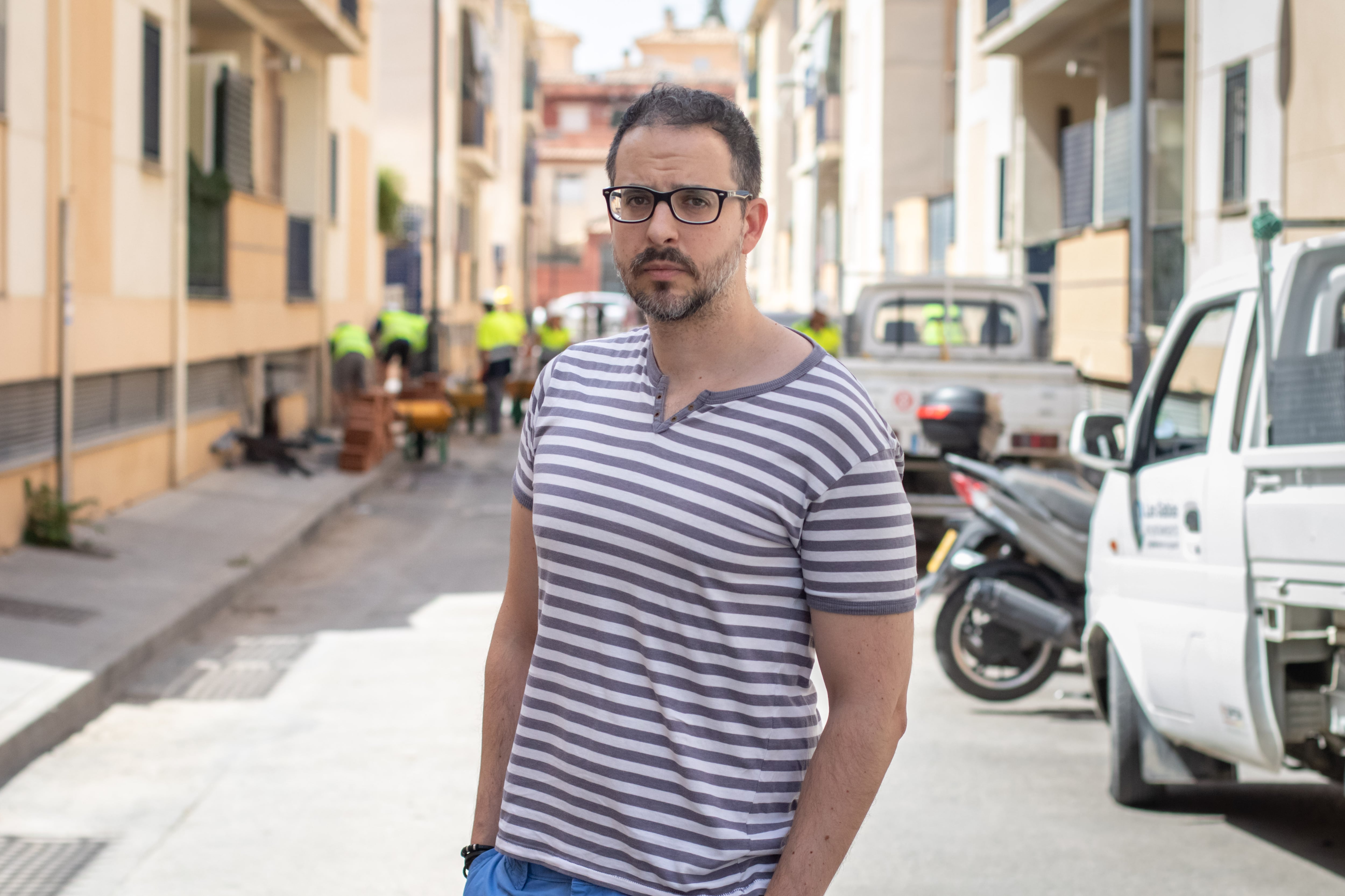 Alberto Gutiérrez, desalojado de Las Gabias. 