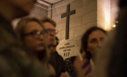 Un grupo de expertos internacionales en memoria visita el pasado sábado el Valle de los Caídos.