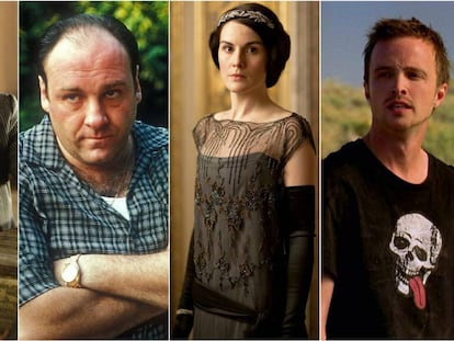 Los personajes Al Swearengen ('Deadwood'), Tony Soprano ('Los Soprano'), Lady Mary (Downton Abbey) y Jesse Pinkman (Breaking Bad).