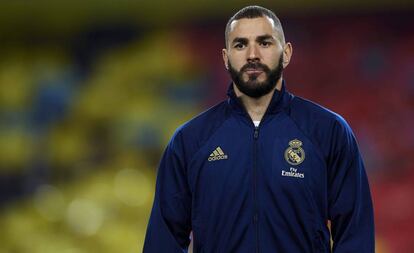 Karim Benzema, en el Camp Nou (Barcelona), el pasado mes de octubre.