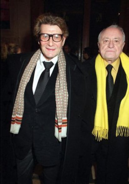 Yves Saint Laurent y Pierre Berge.