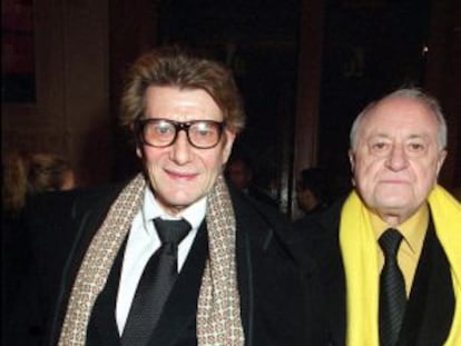 Yves Saint Laurent y Pierre Berge.