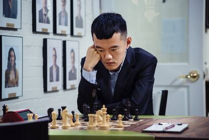 Liren Ding, durante la Copa Sinquefield 2019 en el Club de Ajedrez de San Luis (Misuri, EEUU)