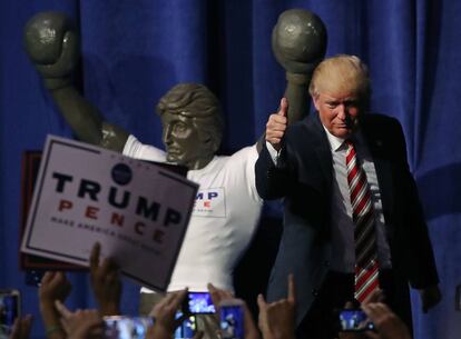 Donald Trump en un acto en Pennsylvania.