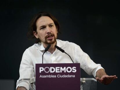 Pablo Iglesias, durante la Asamblea Ciudadana. 