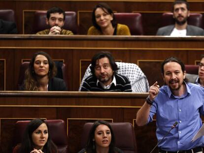 Pablo Iglesias en el Congreso en una foto de archivo.