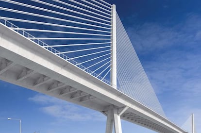 Recreación del proyecto del futuro puente elaborada por ACS
