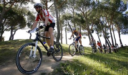 Participantes en el duatlón de Villanueva de la Cañada.