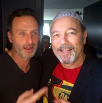 Andrew Lincoln, protagonista de 'The walking dead' y Rubén Blades, en la Comic Con de San Diego.