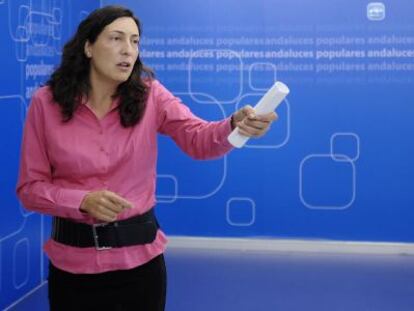 La secretaria general del PP andaluz, Dolores L&oacute;pez Gabarro, este domingo en Sevilla.