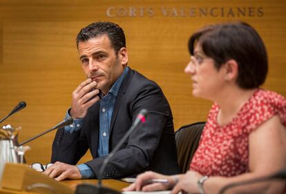 Alfred Costa, director de la Sociedad Anónima de Medios de Comunicación de la Comunitat Valenciana, en su comparecencia en las Cortes Valencianas.