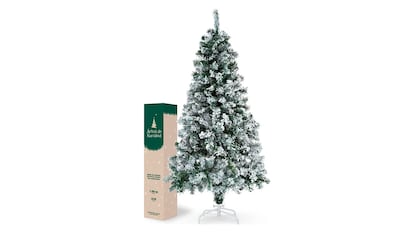 Árboles de navidad sobre fondo blanco.