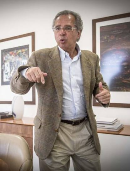 Paulo Guedes, durante a entrevista.