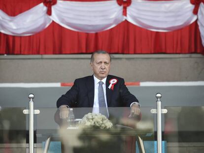El presidente Erdogan durante un desfile militar el pasado 30 de agosto.