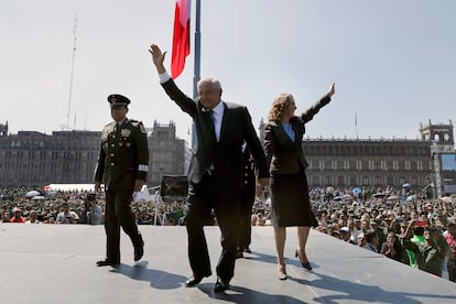 López Obrador, en un acto en Ciudad de México en febrero.