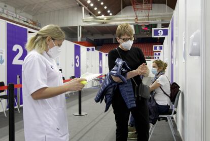 Vaccination drive in Bilbao in April.