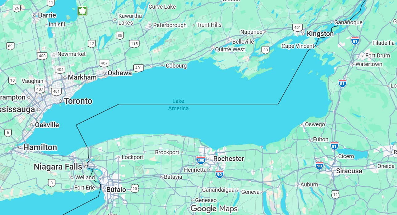 Google se pliega ante Trump y cambia el nombre del lago Ontario por el de América