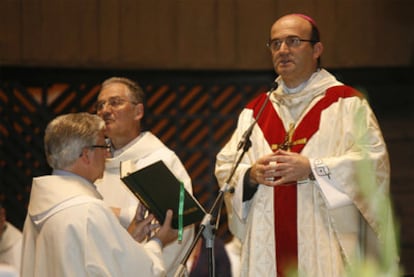 El obispo Munilla, la pasada semana en la misa que ofició en Aránzazu.