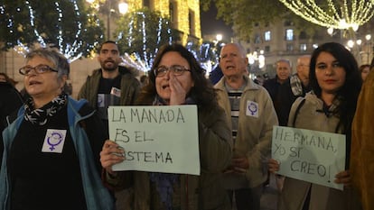 Manifestación contra la sentencia de La Manada, en diciembre de 2018.