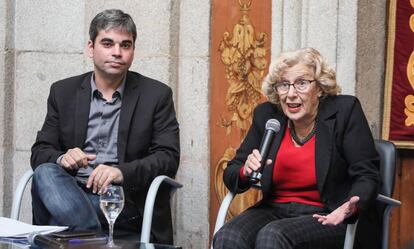 Jorge García Castaño y la alcaldesa en noviembre, presentando los presupuestos de 2019.