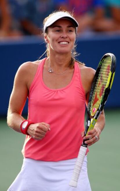 Hingis, en un partido de dobles del US Open.